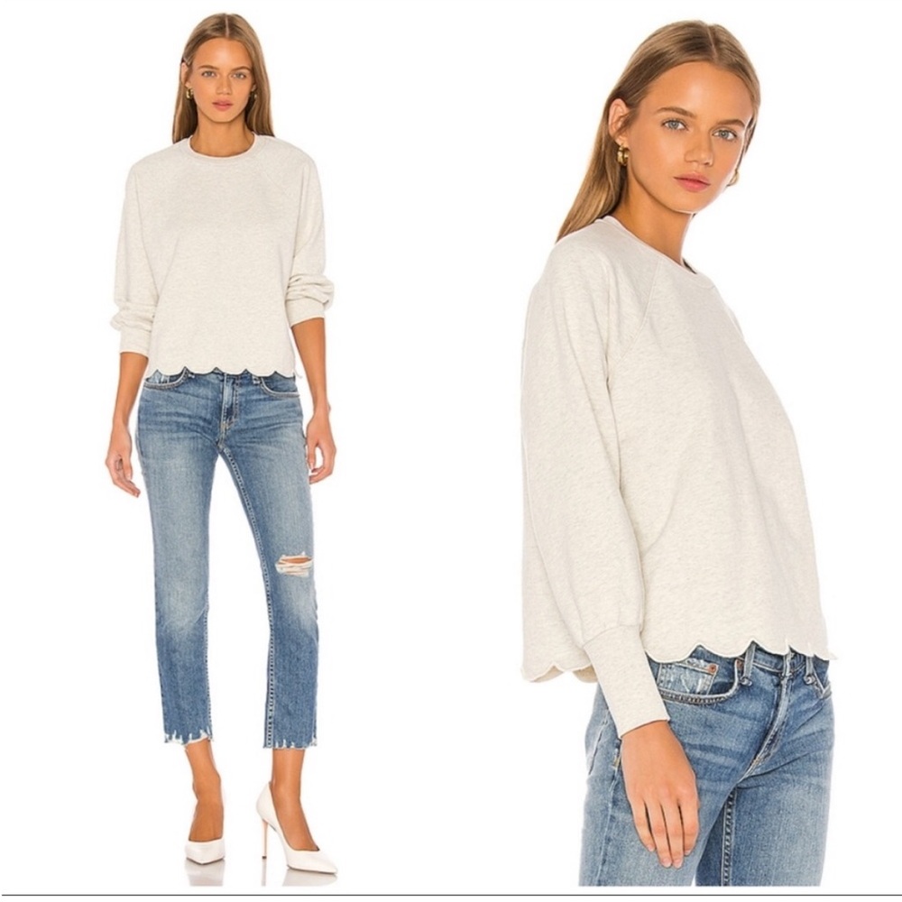 Frame Scallop Crew Sweatshirt